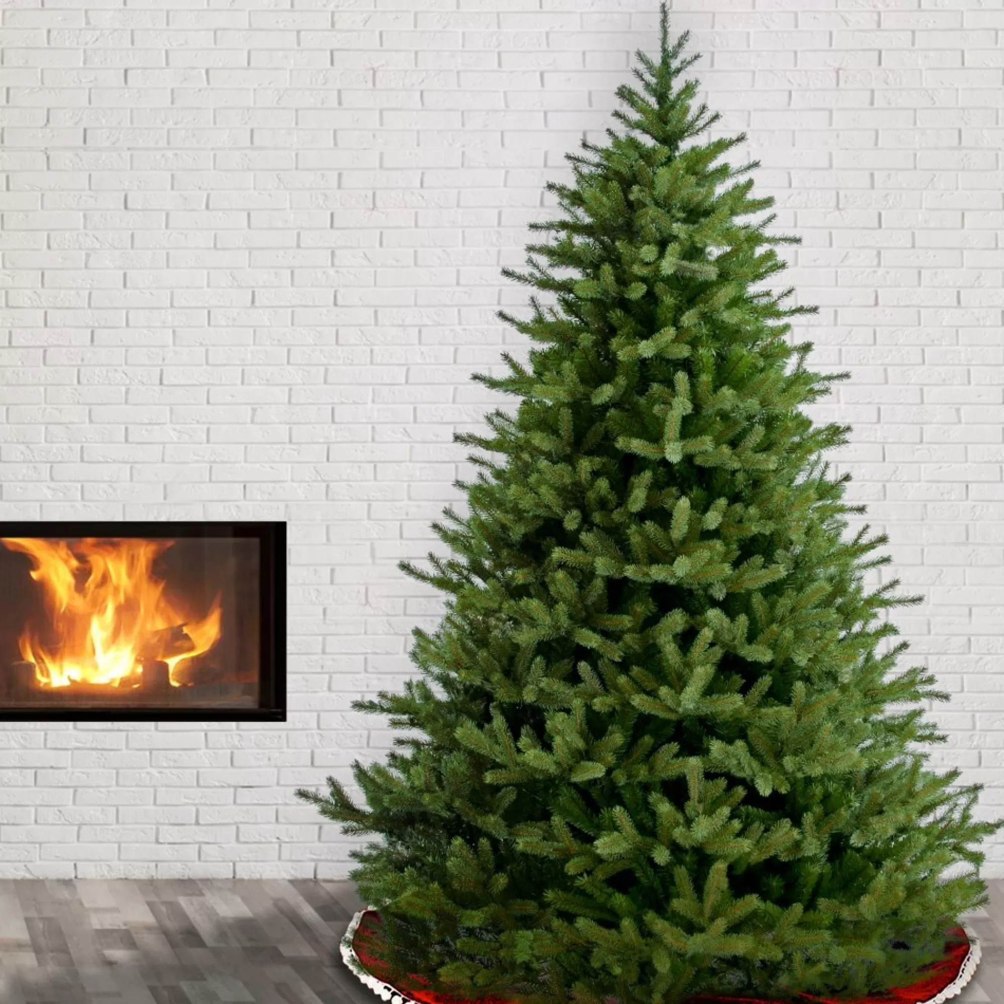 New 7' Full Norway Fir Artificial Christmas Tree, Unlit Unlit