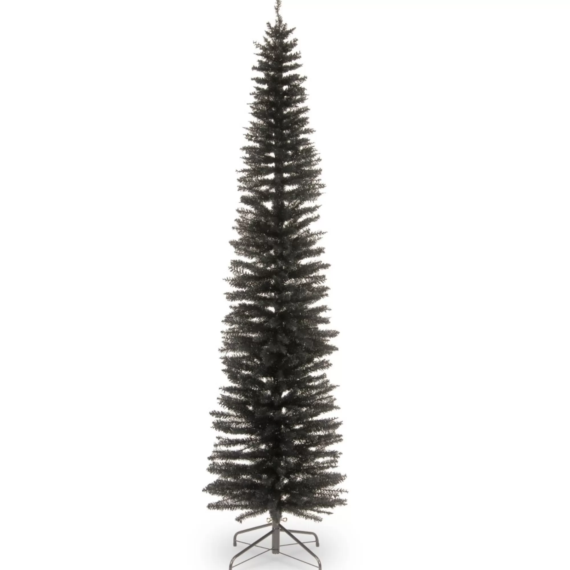 Store 7' Pencil Black Tinsel Artificial Christmas Tree - Unlit Unlit