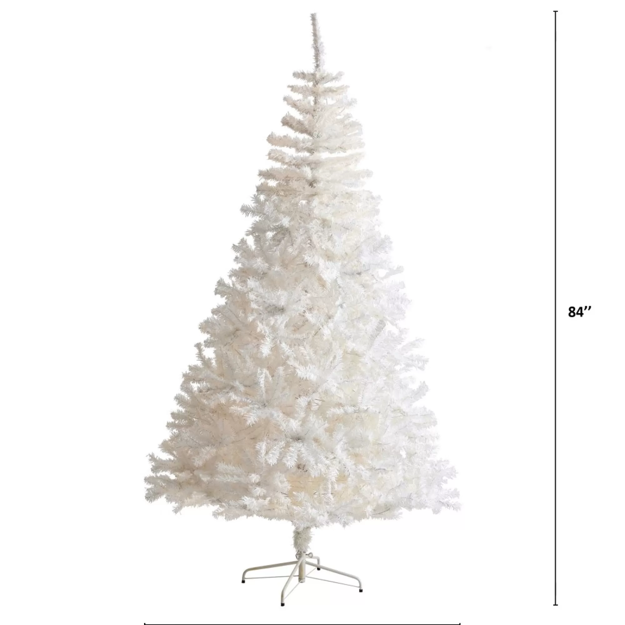 Sale 7' Snow White Artificial Christmas Tree, Unlit Unlit