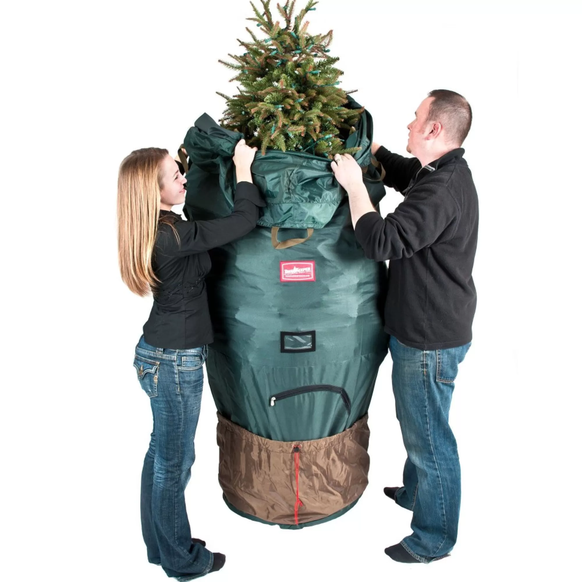 Store 89" Green Upright Christmas Tree Medium Storage Bag Tree Storage