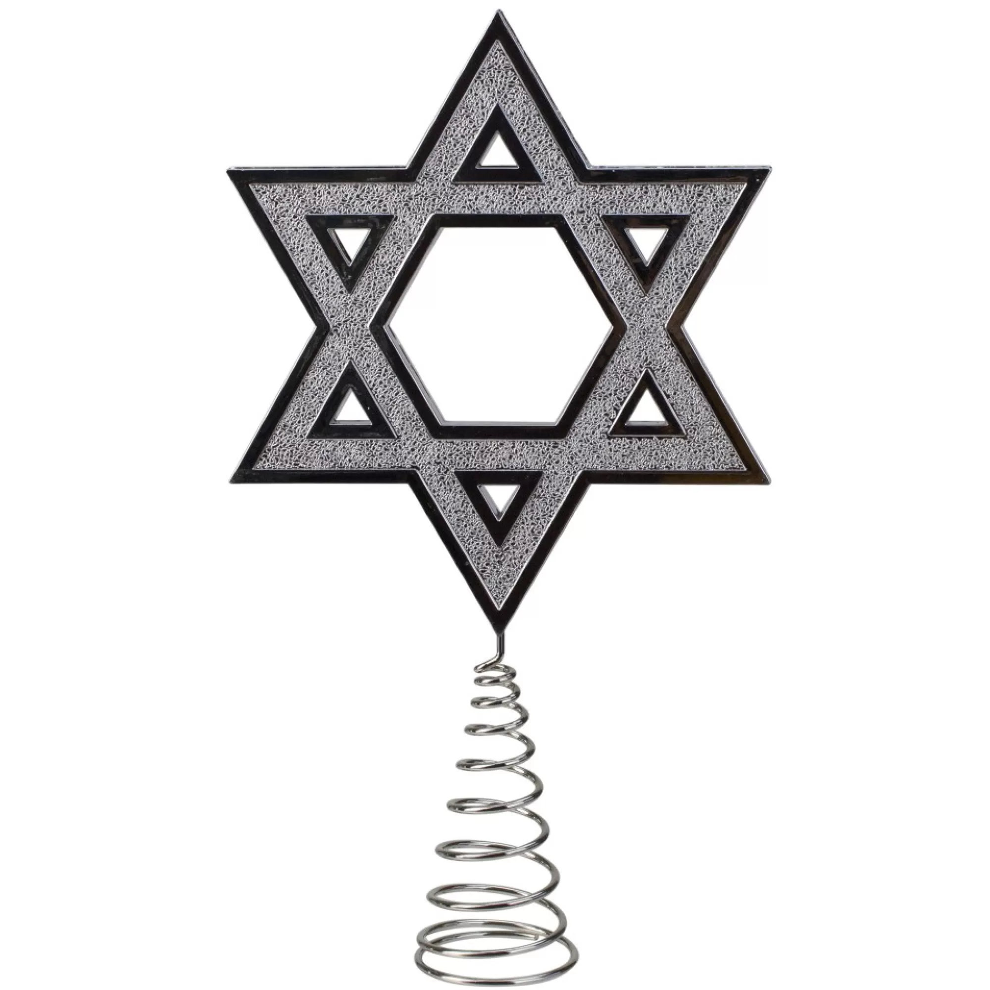 Store 9.5" Silver Star Of David Hanukkah Holiday Tree Topper Stars