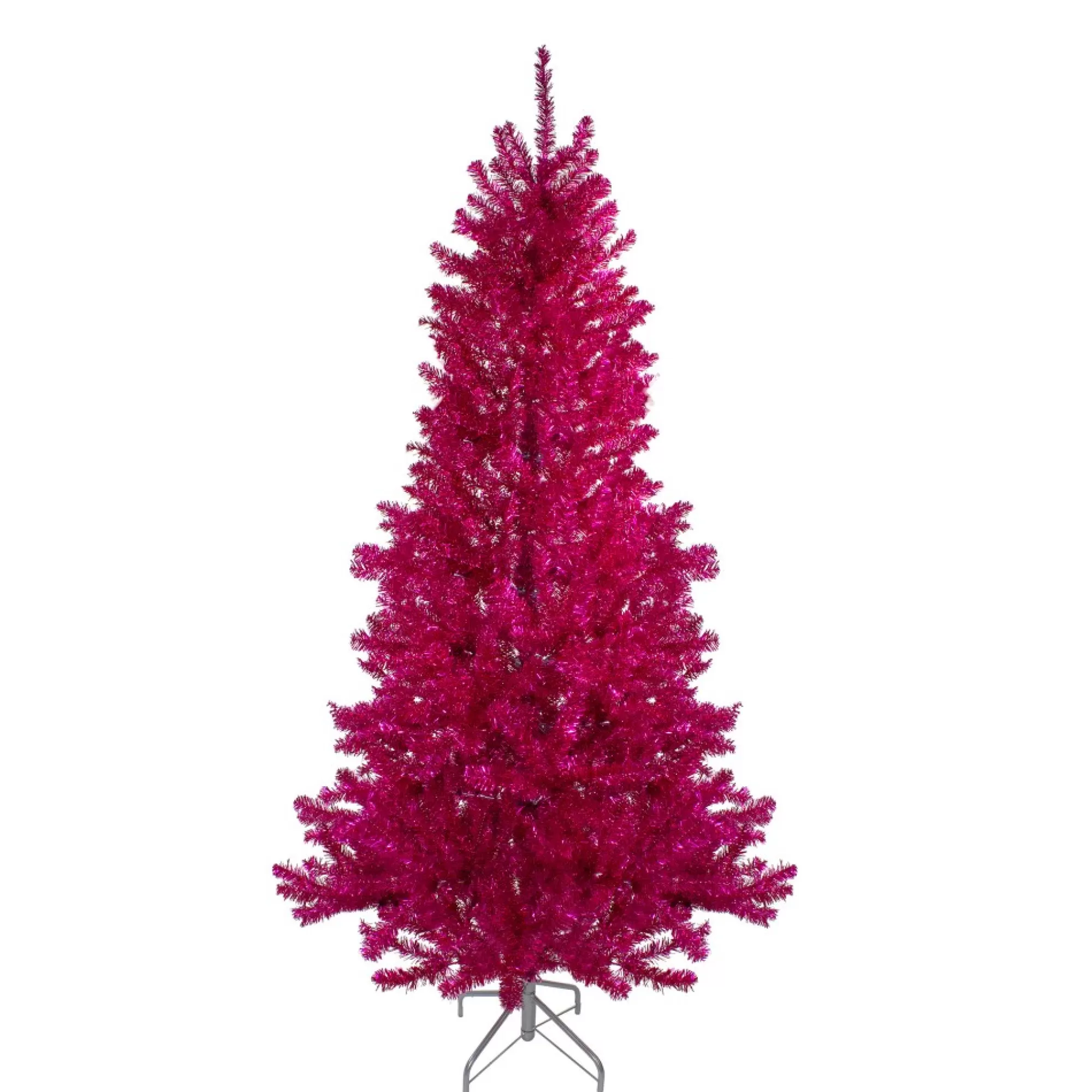 Sale 9' Metallic Pink Tinsel Artificial Christmas Tree - Unlit Unlit