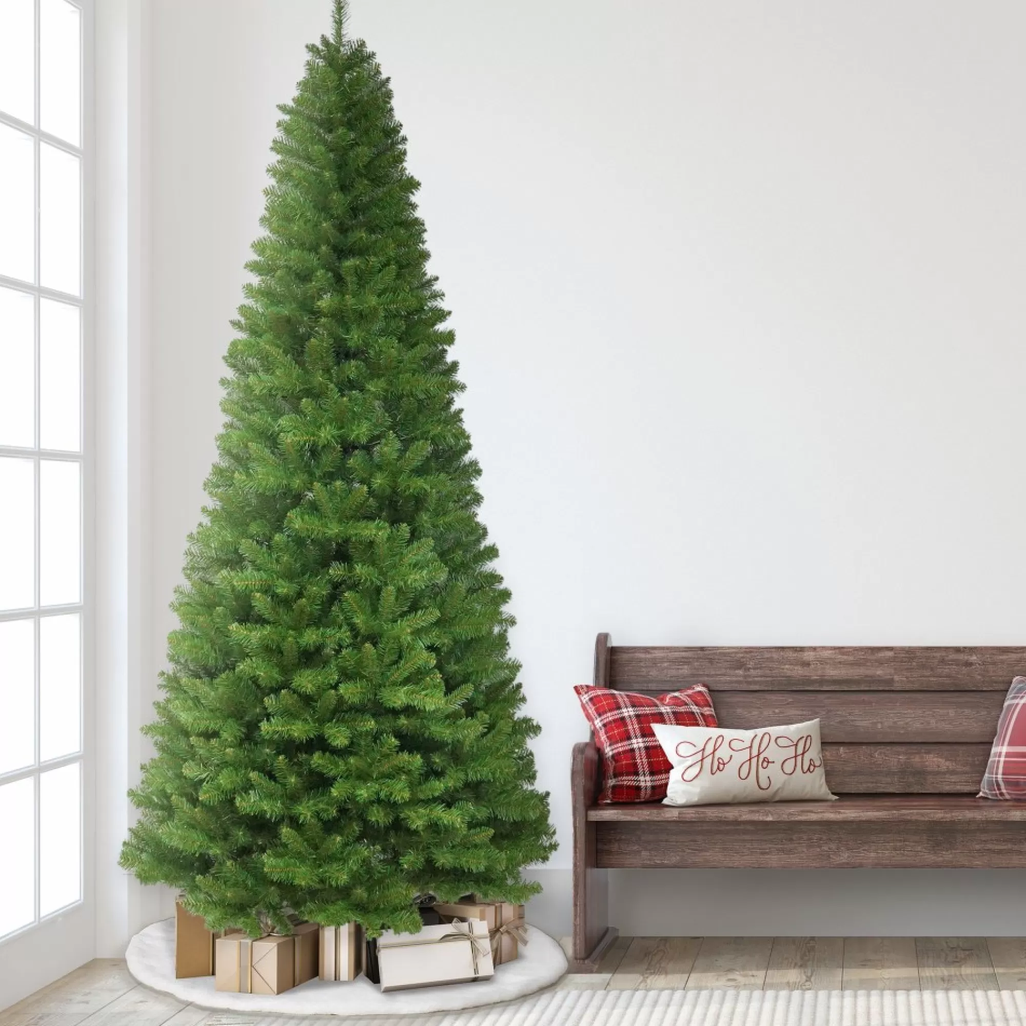 New 9' Virginia Pine Artificial Christmas Tree, Unlit Unlit