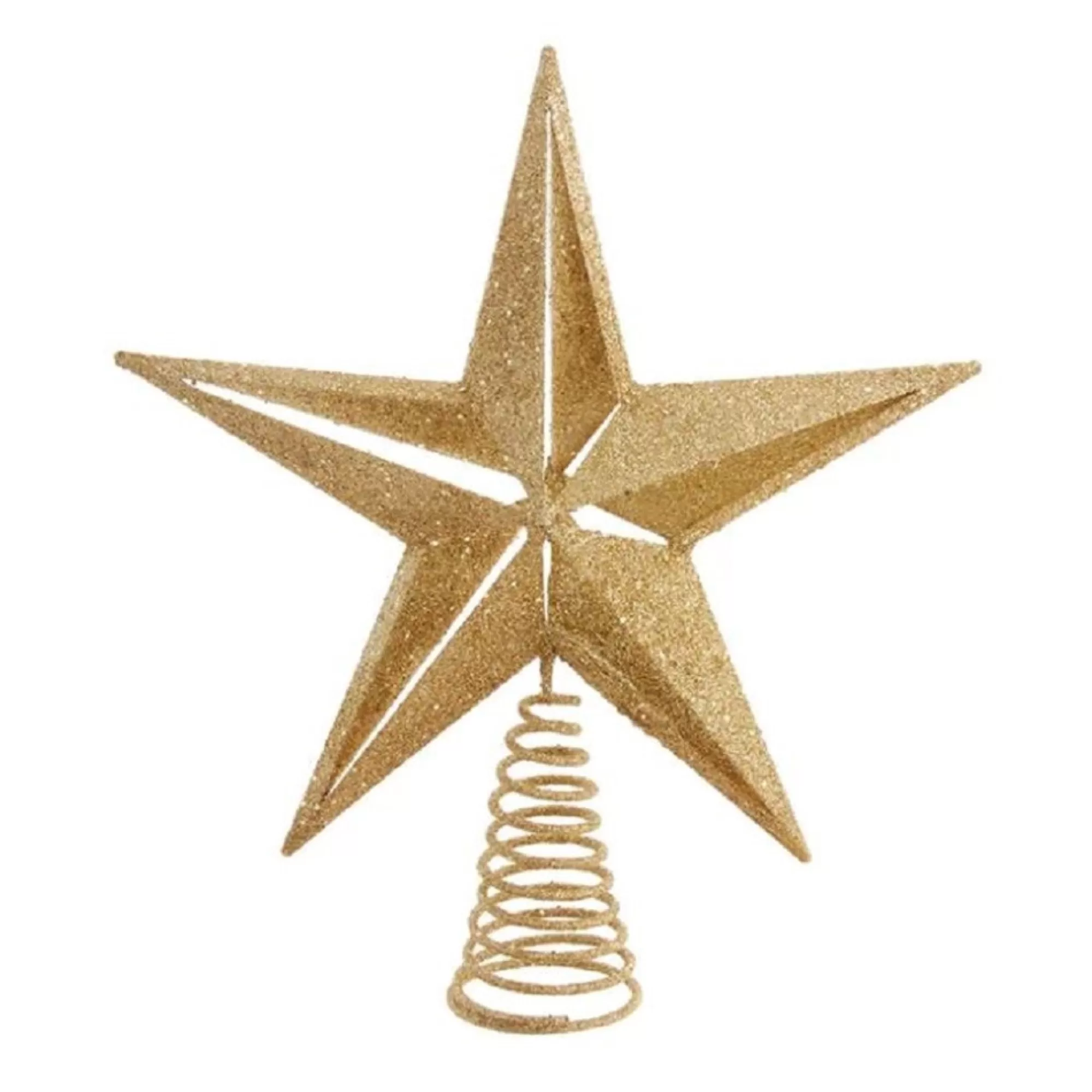 Store Gold Glitter Star Christmas Tree Topper 11 Inch H9143 Finials