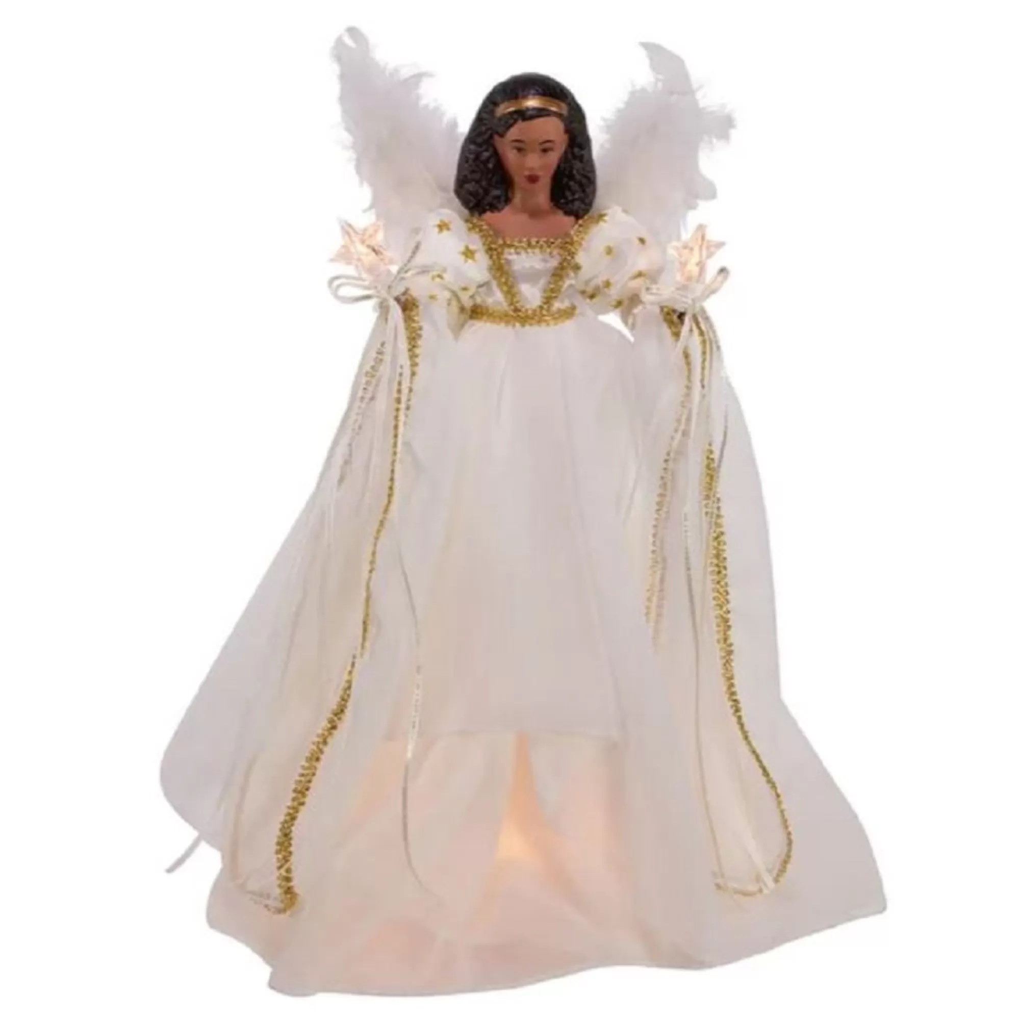 Clearance Ivory And Gold Angel Christmas Tree Topper Ul2230 Finials