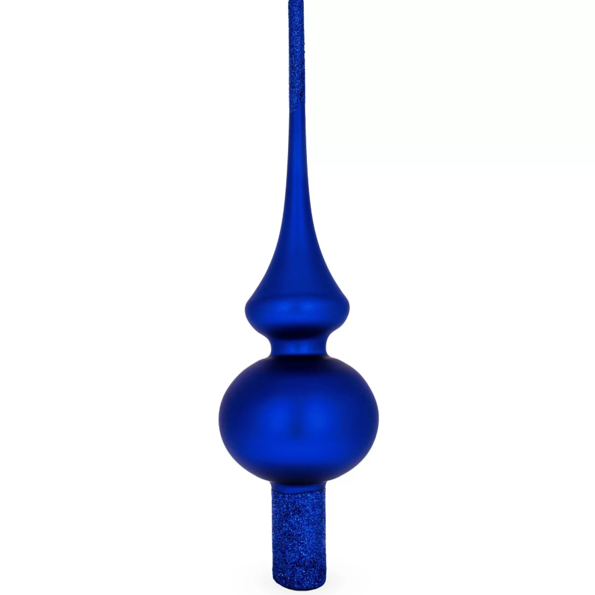 Cheap Matte Solid Blue Glass Christmastree Topper 11 Inches Finials