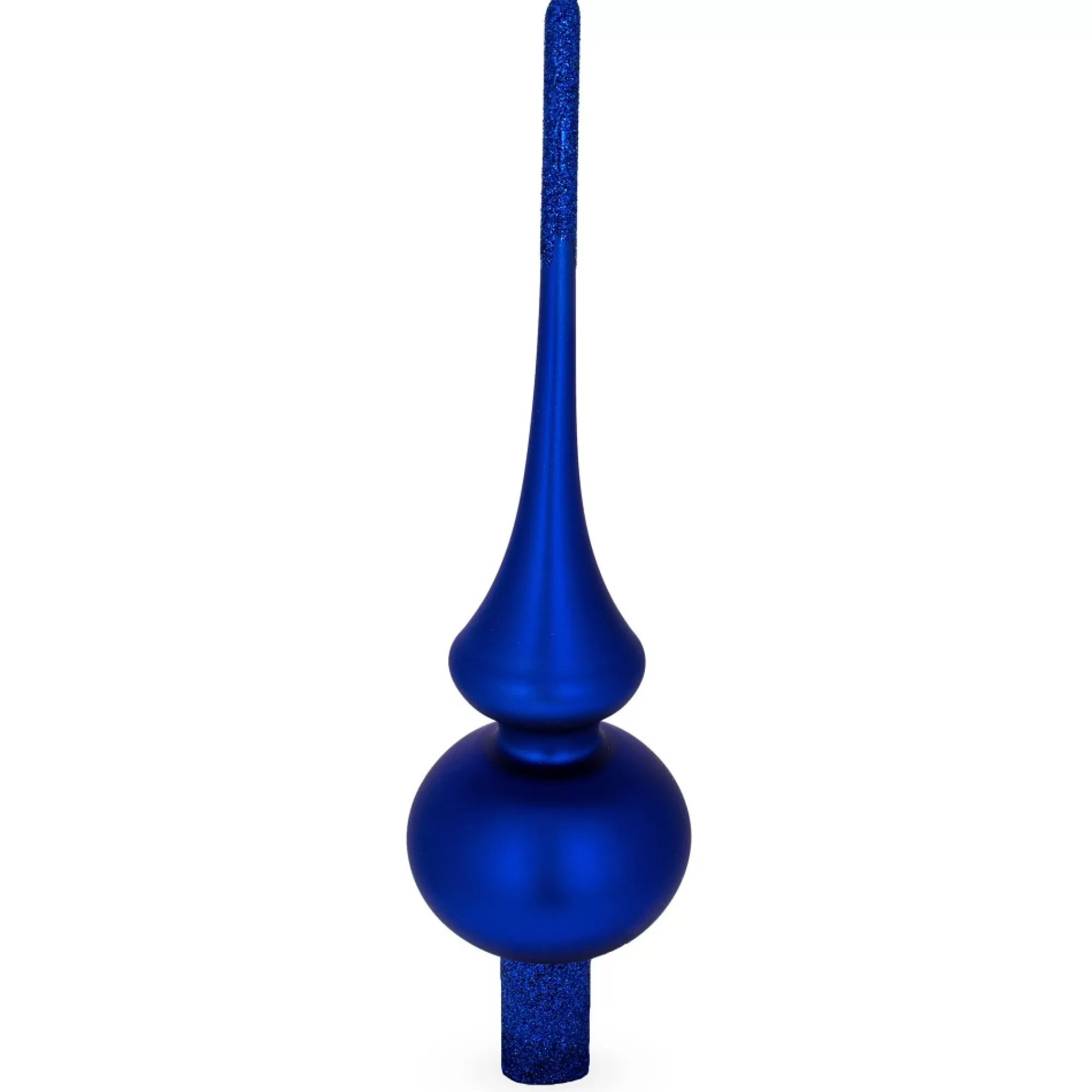 Cheap Matte Solid Blue Glass Christmastree Topper 11 Inches Finials