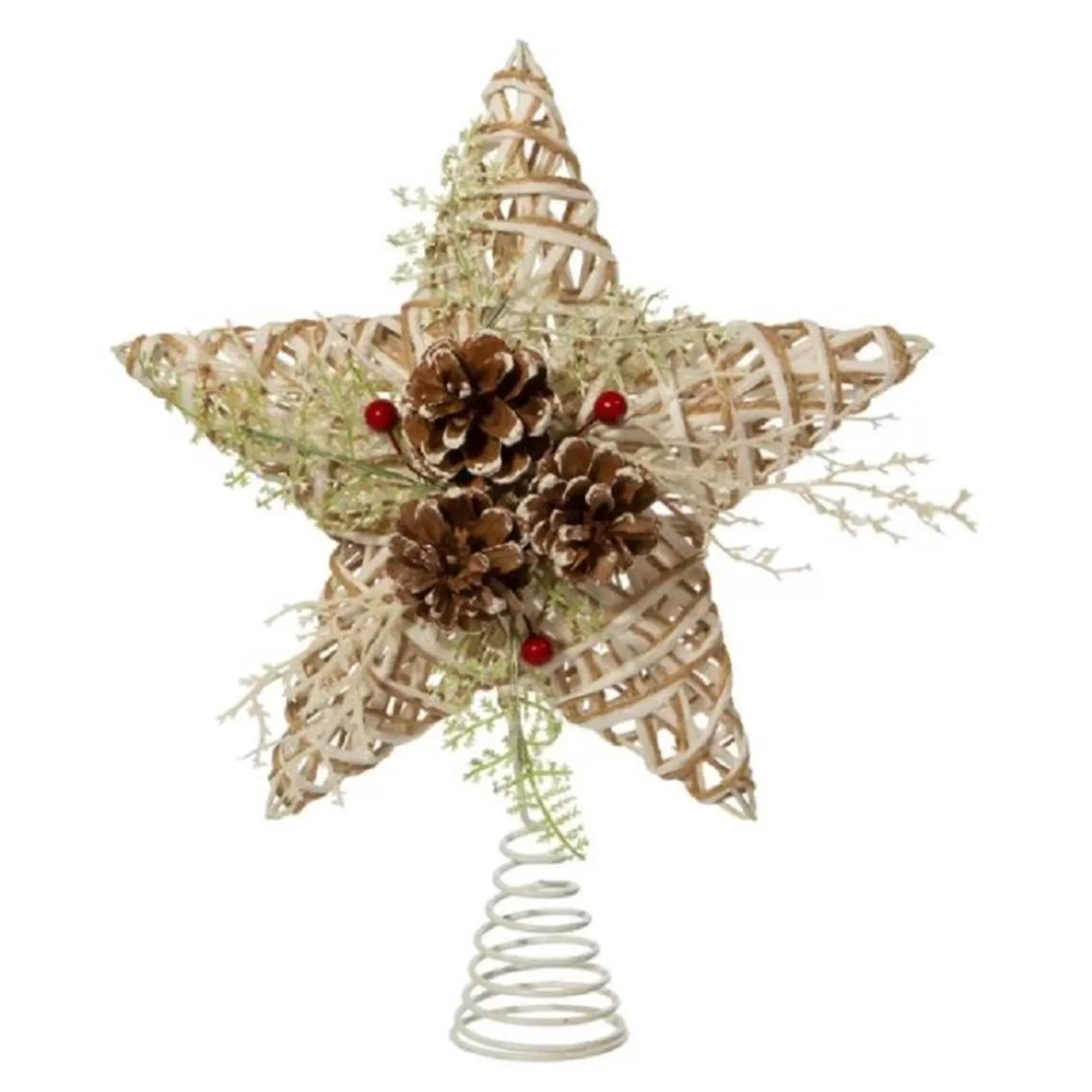 Sale Natural Christmas Star Tree Topper 12 Inch H4205 Finials